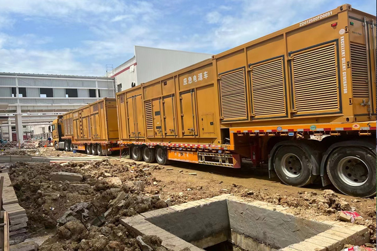 金东发电机租赁施工现场