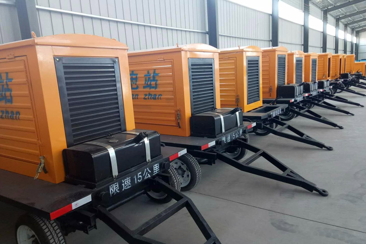 金东发电机租赁施工现场